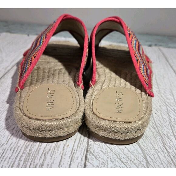 NINE WEST Womens Sandals Hamden Spadrille Criss Cross Multicolor Size 10M Boho - Picture 3 of 6